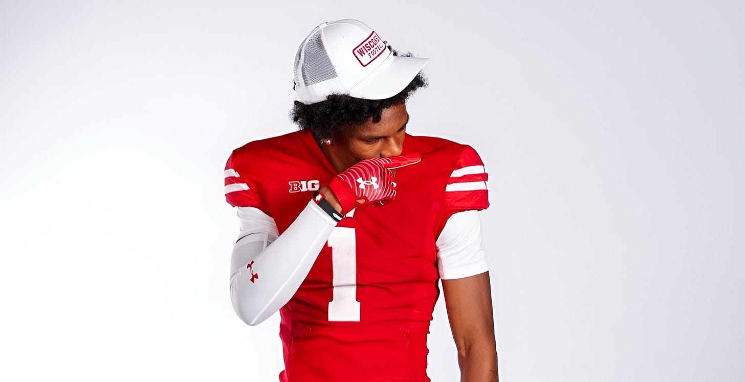 Wisconsin wide receiver commit Jai Jones. Wisconsin wide receiver commit Jai Jones.