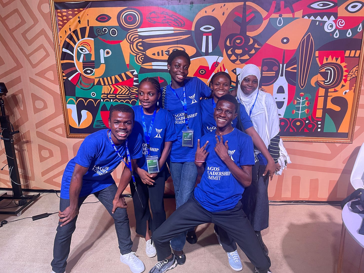 JCIN UNILAG Volunteers at the 2024 Lagos Leadership Summit.