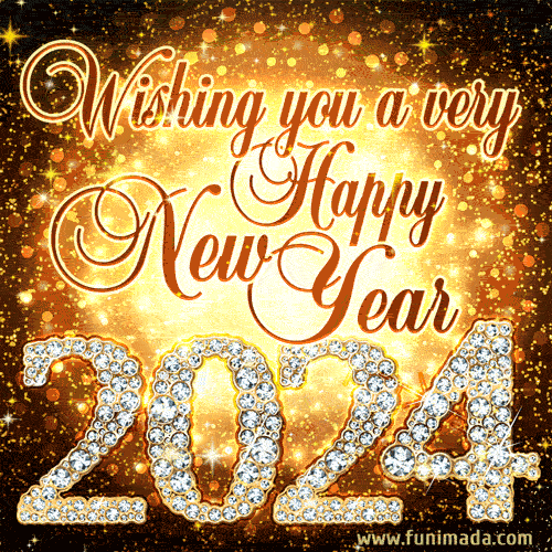 Happy New Year 2024 GIF Images | Funimada.com