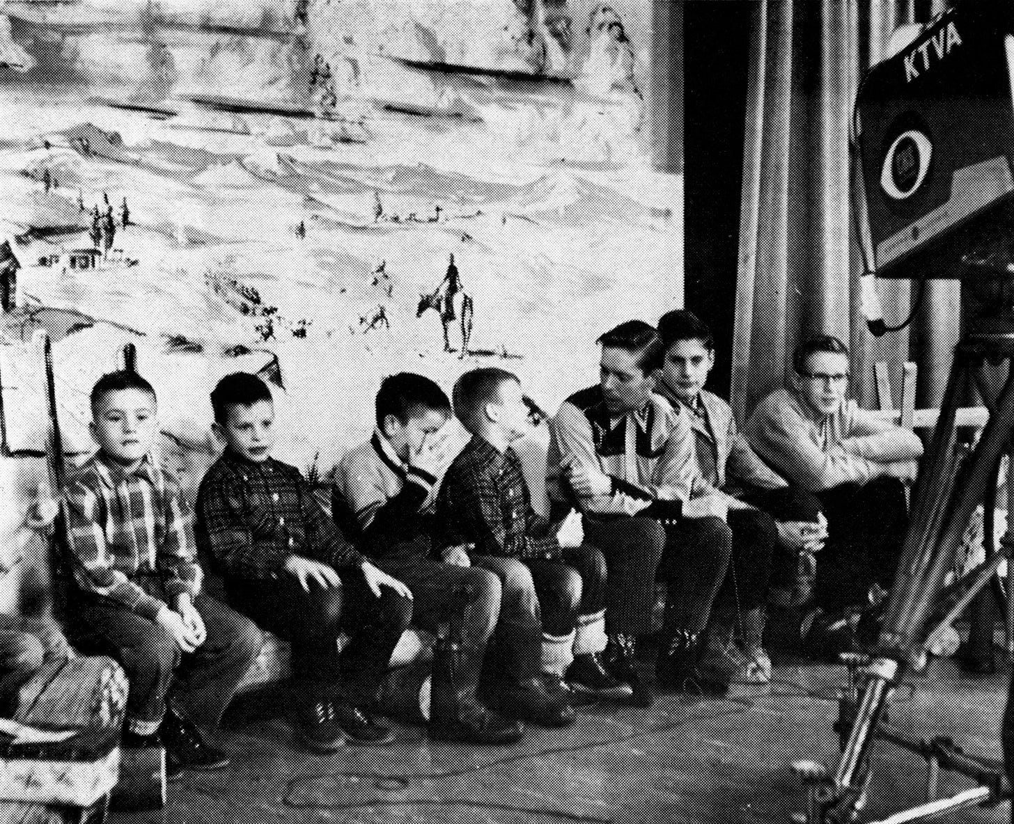 Anchorage, Alaska children's tv show, the Buckaroos with Anchorage children.