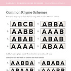 Common Rhyme Schemes