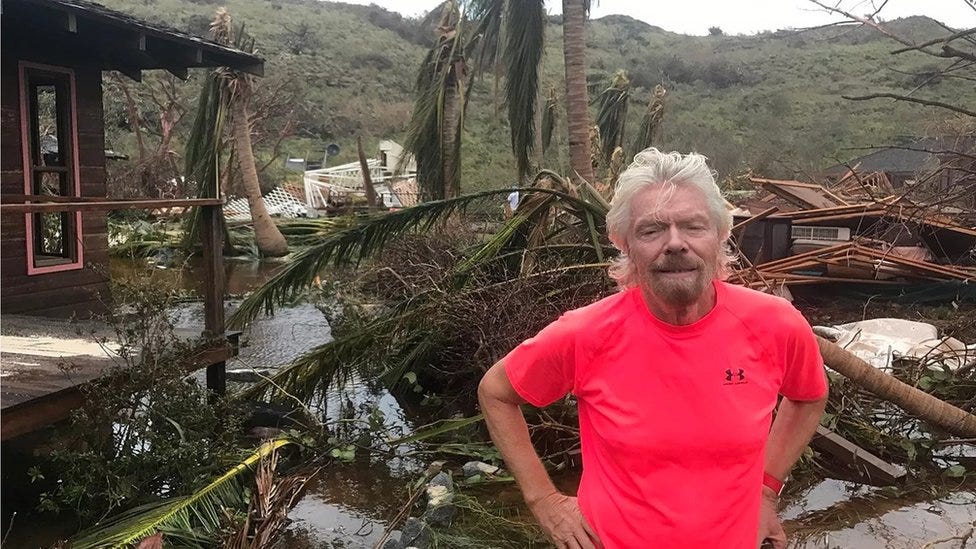 Hurricane Irma wrecks Sir Richard Branson's Necker Island home Hurricane Irma wrecks Sir Richard Branson's Necker Island home