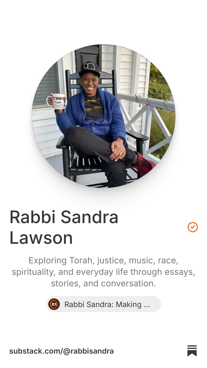 Rabbi Sandra Lawson | Substack