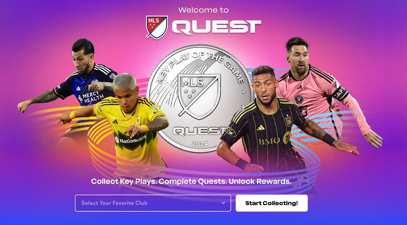 Announcing MLS QUEST: An All-New Way to Experience Major League Soccer | by  Sweet | SweetNFT | Oct, 2024 | Medium