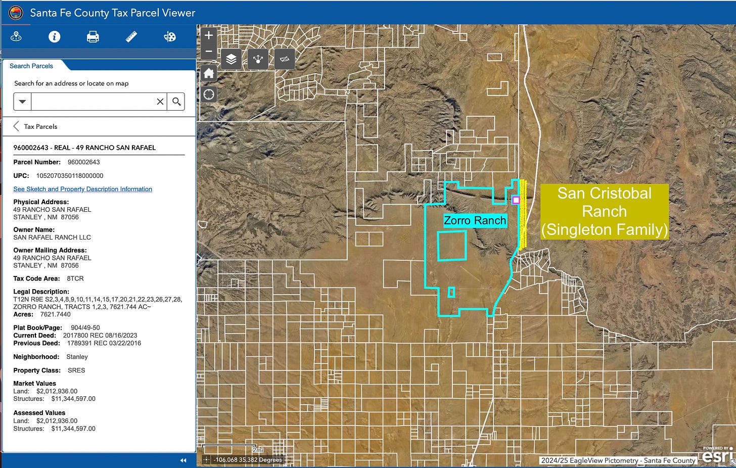 The Huge San Cristobal Ranch Shared 2 Miles of Fence Line with Epstein ...