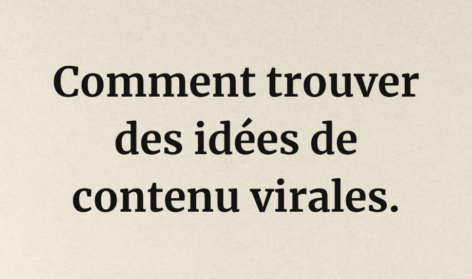 Comment trouver des idées de contenu virales