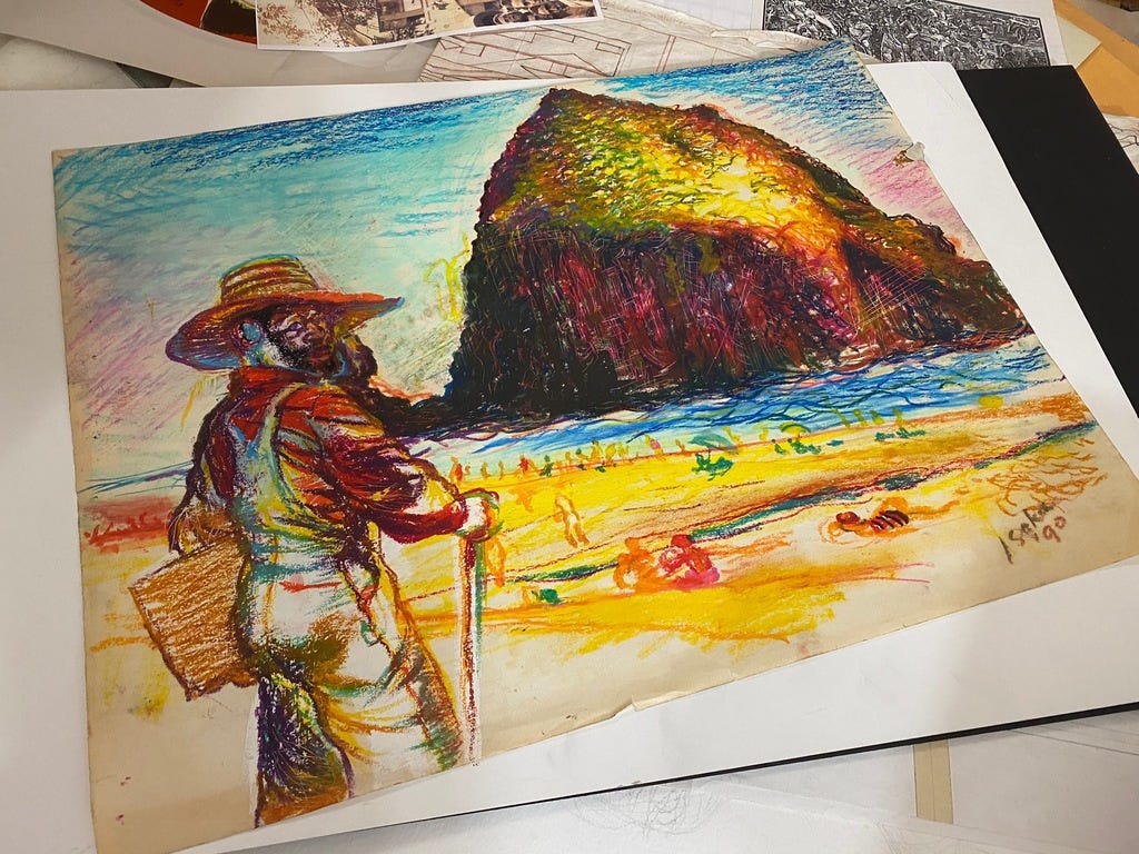 Isaka Shamsud-Din's studio in St. Johns is filled with his art.  