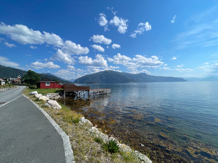 Each photo captures the same mountain, but from a different angle.