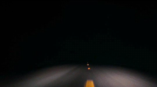 dark road in movement