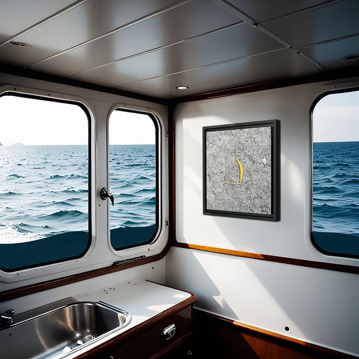 Sail Boat To China Setting and a Framed Print