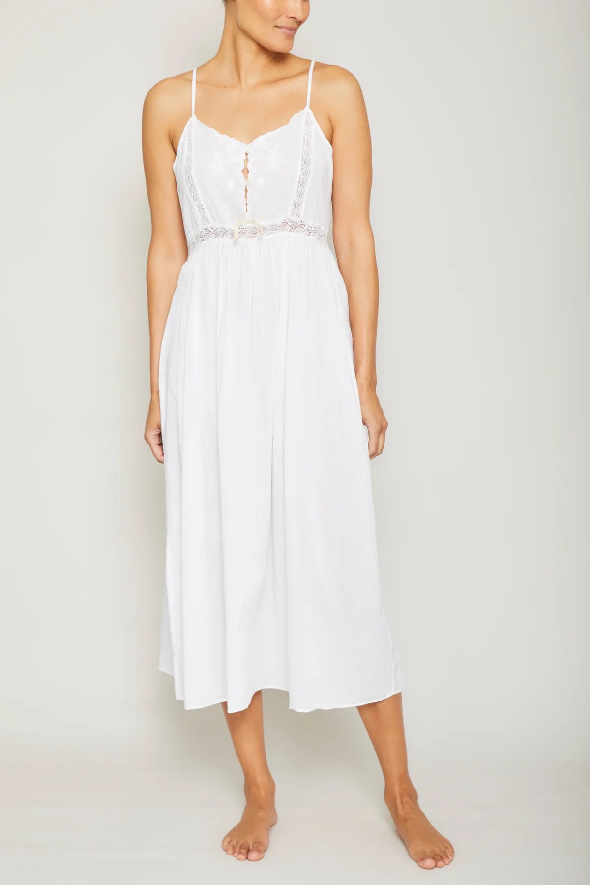 donni linen spaghetti dress The Rib Spaghetti Tank