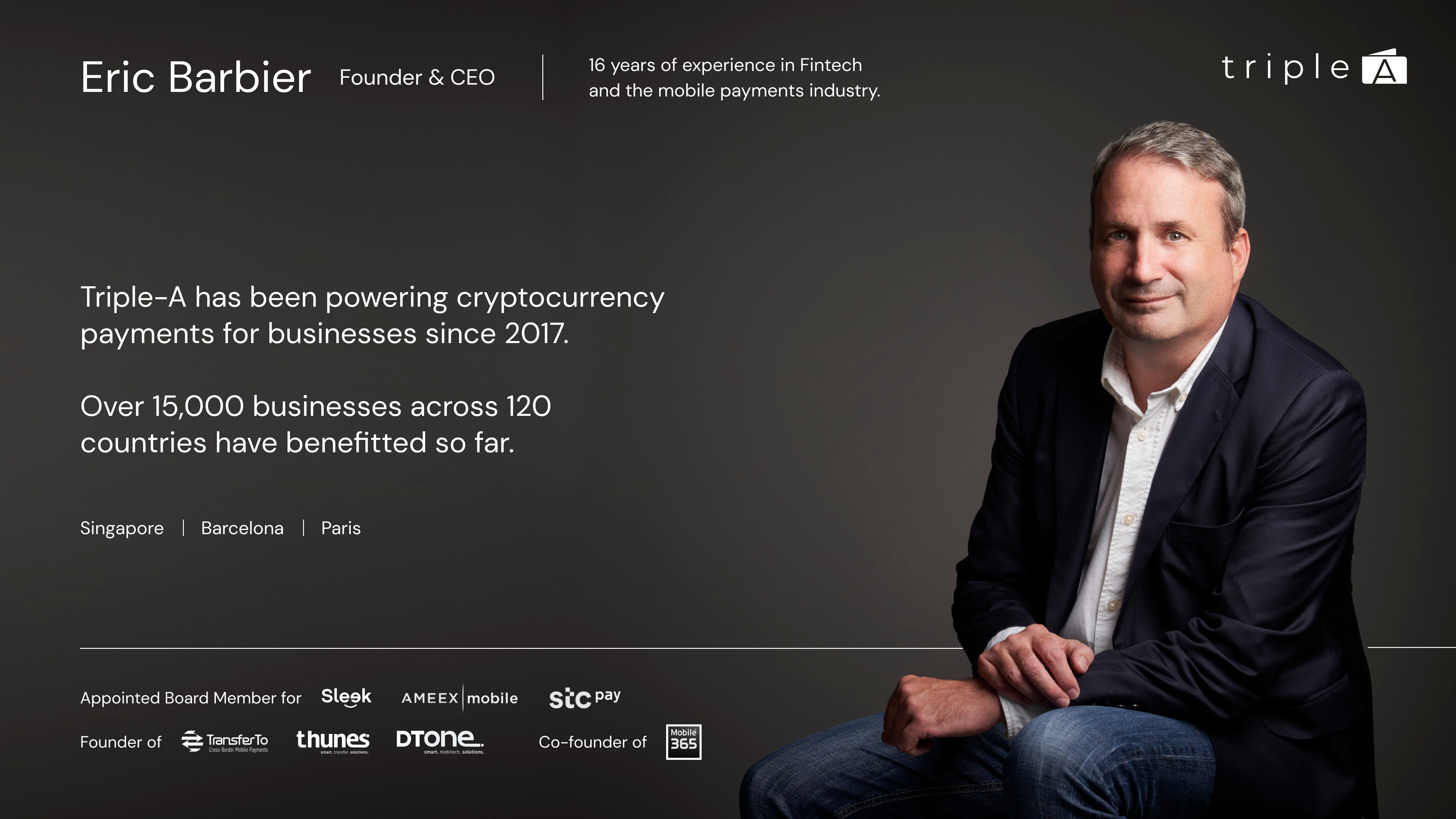 Podcast: The success of crypto payment processing in eCommerce, with  Triple-A CEO Eric Barbier
