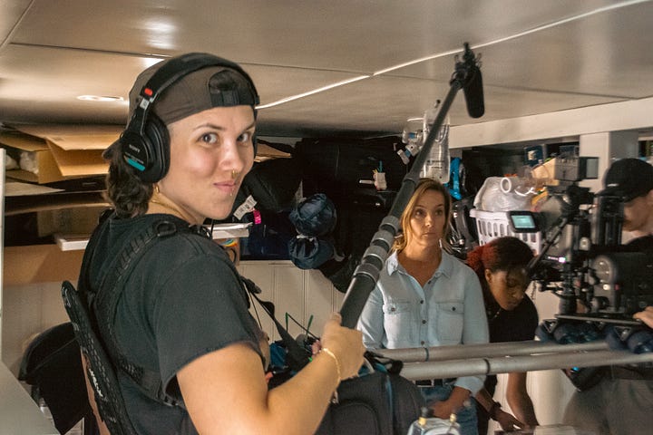 Mads recording sound on location