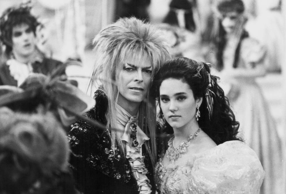 David Bowie and Jennifer Connelly in Labyrinth