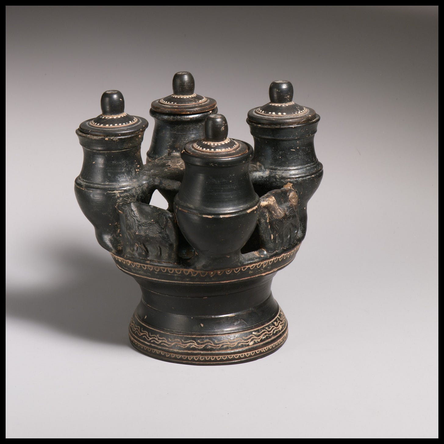 Terracotta kernos for multiple offerings Terracotta kernos for multiple offerings