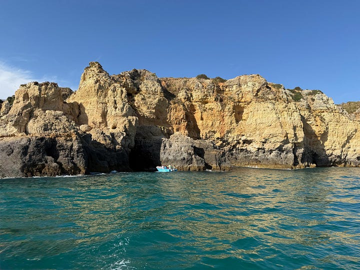 dramatic cliffs along the sea