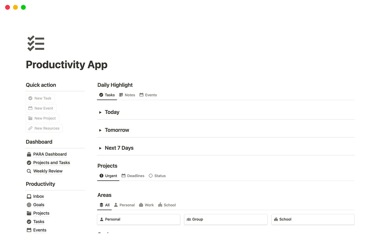 Productivity App