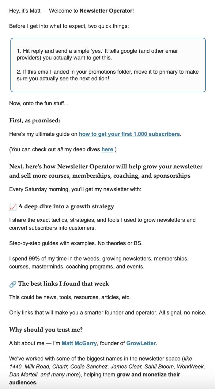 matt mcgarry welcome mail matt mcgarry welcome mail