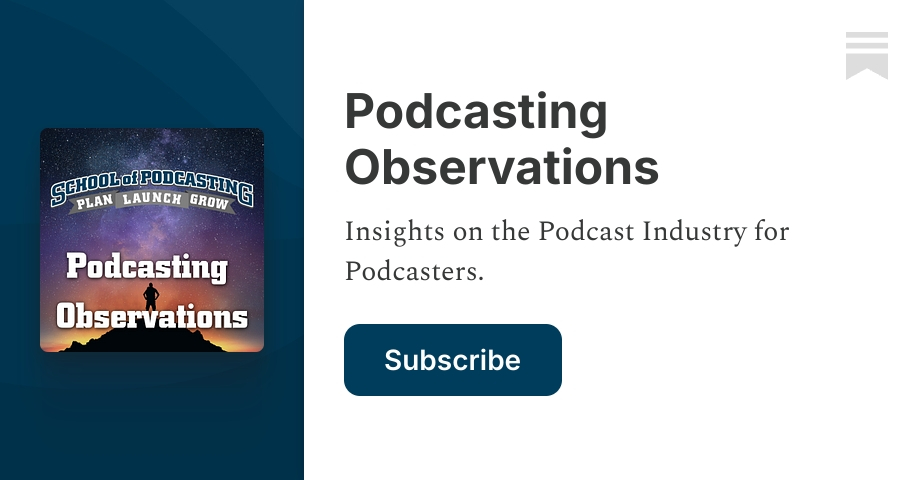 Podcasting Observations | Dave Jackson | Substack