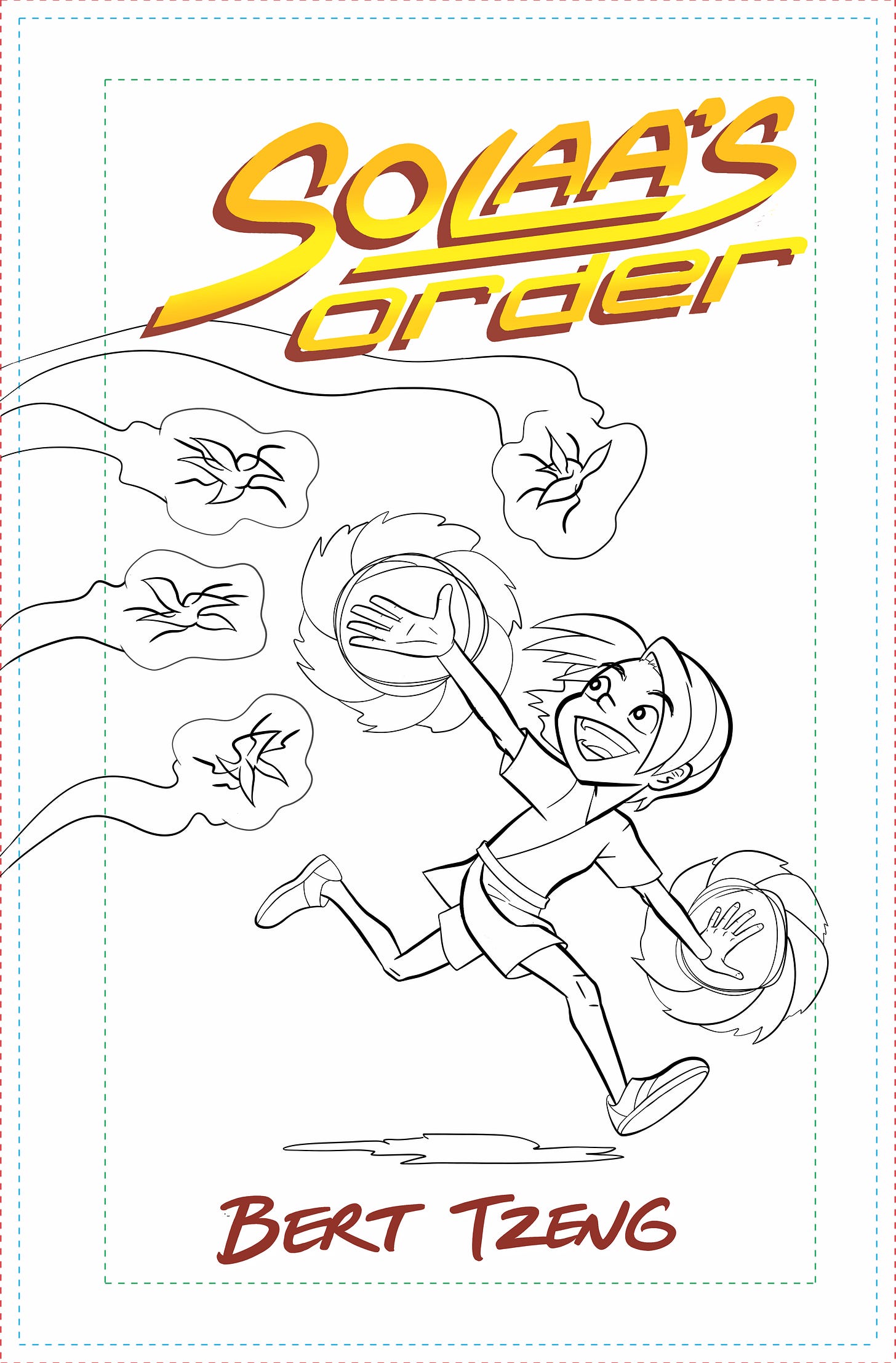 Inked version of the zine cover.