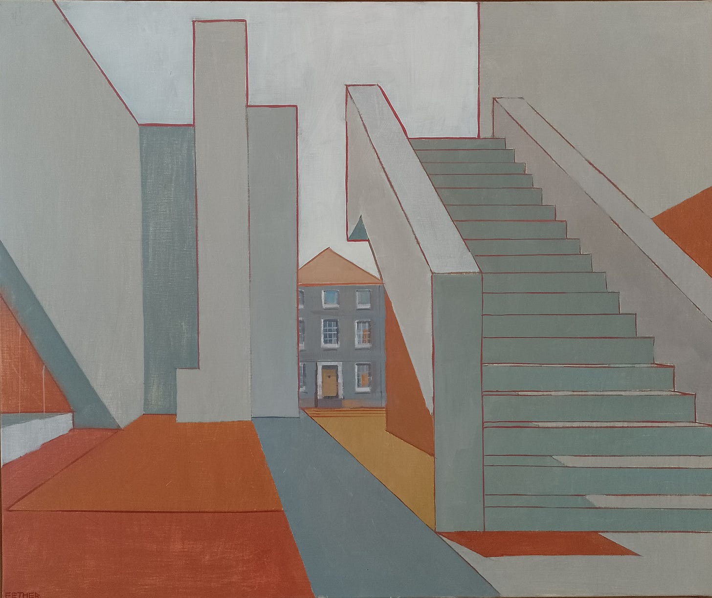 Architecture painting: Integration by Lee Fether