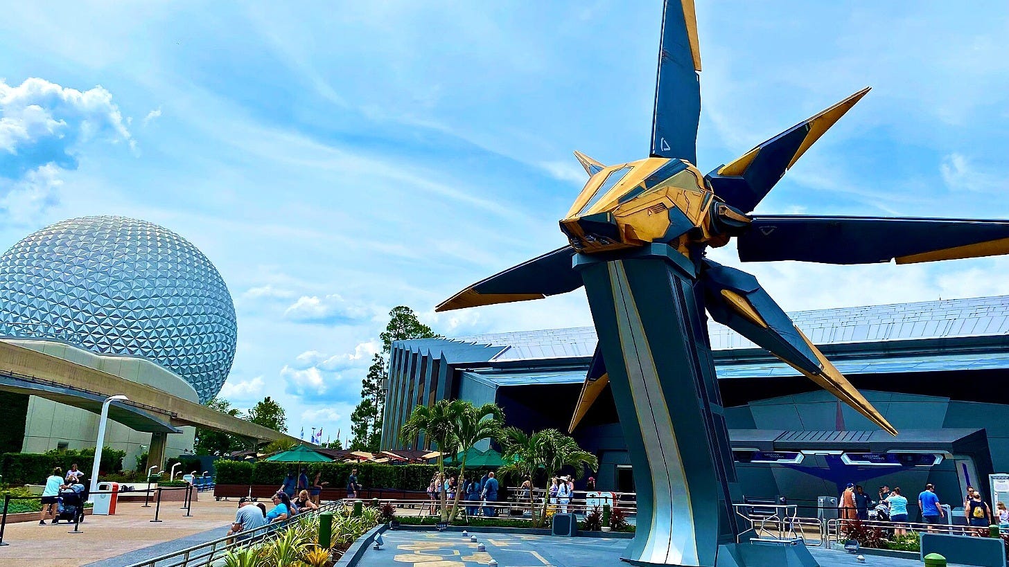 Guardians of the Galaxy: Cosmic Rewind at EPCOT. Image: Jedi94 via Wikimedia Commons Guardians of the Galaxy: Cosmic Rewind at EPCOT. Image: Jedi94 via Wikimedia Commons