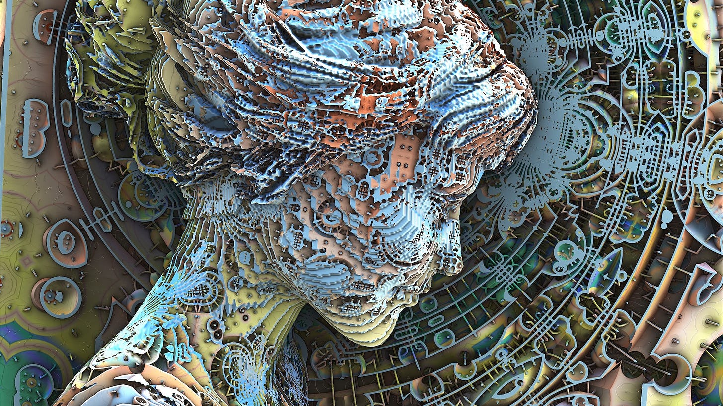 an illustration of a robot woman