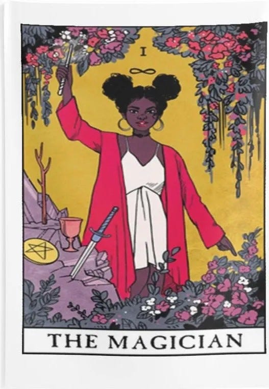 A picture of The Magician from the Modern Witch tarot deck