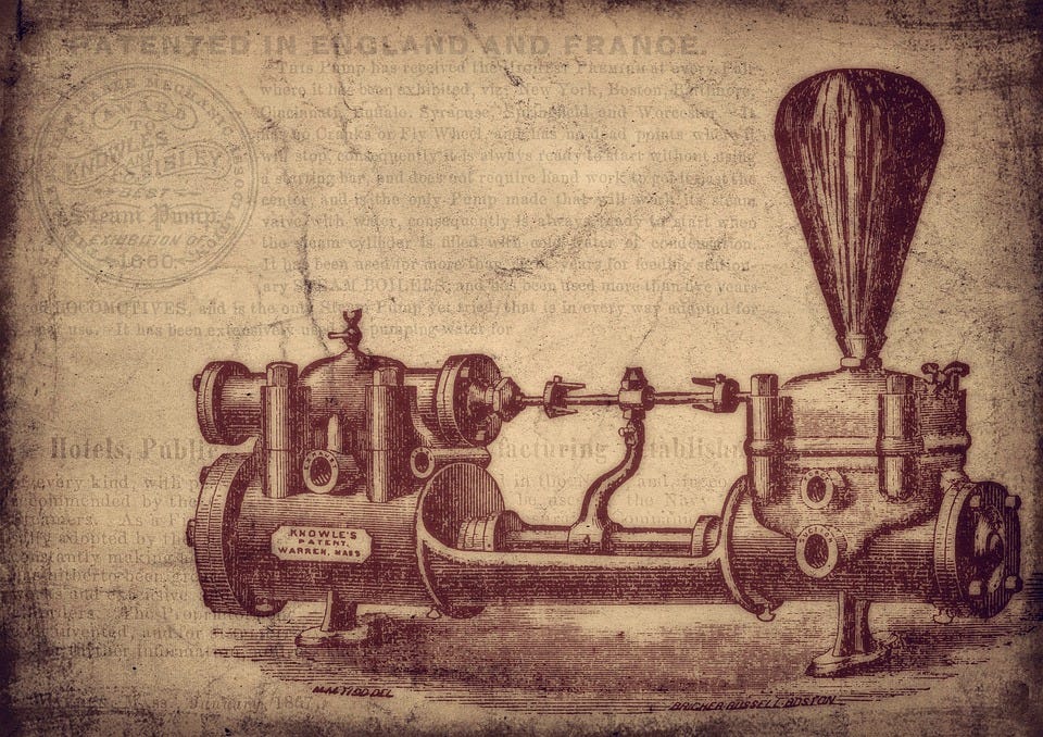 Vintage, Water Pump, Machine, Invention, Patent, Old Vintage, Water Pump, Machine, Invention, Patent, Old