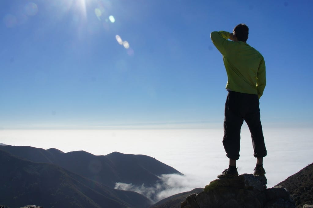High above Big Sur hiking Soberanes.