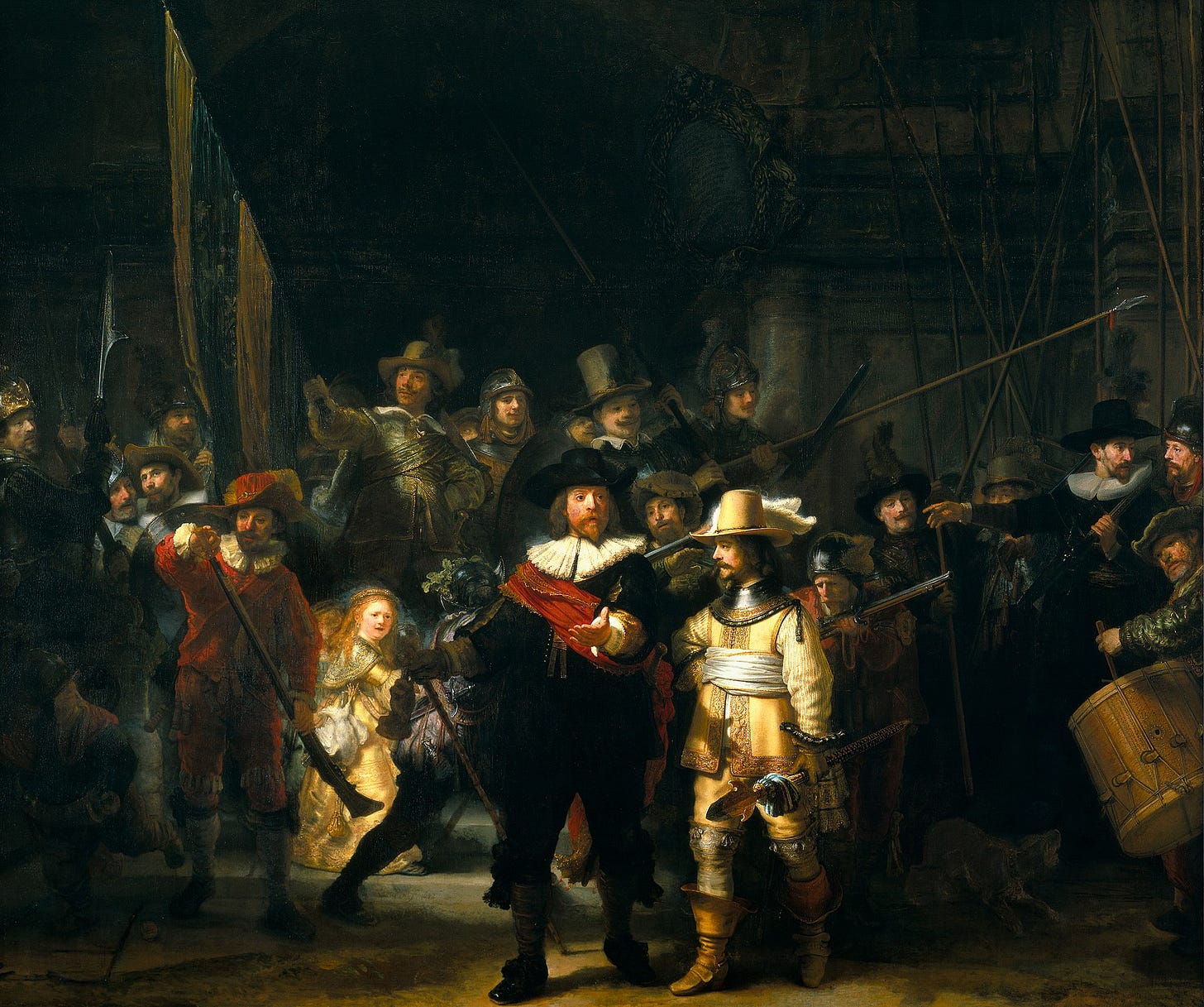Rembrandt militia group portrait Night Watch Rembrandt militia group portrait Night Watch