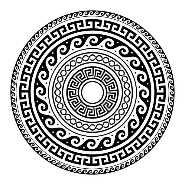 Black Greek Pattern Sign On White Stock Vector Illustration Of Greek,  White: 156927095 | chegos.pl