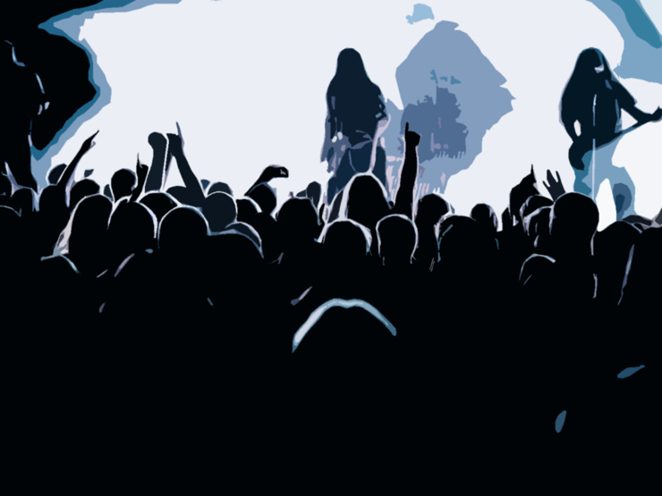 Rock band cutout