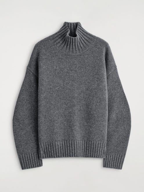 Cashmere funnel-neck jumper