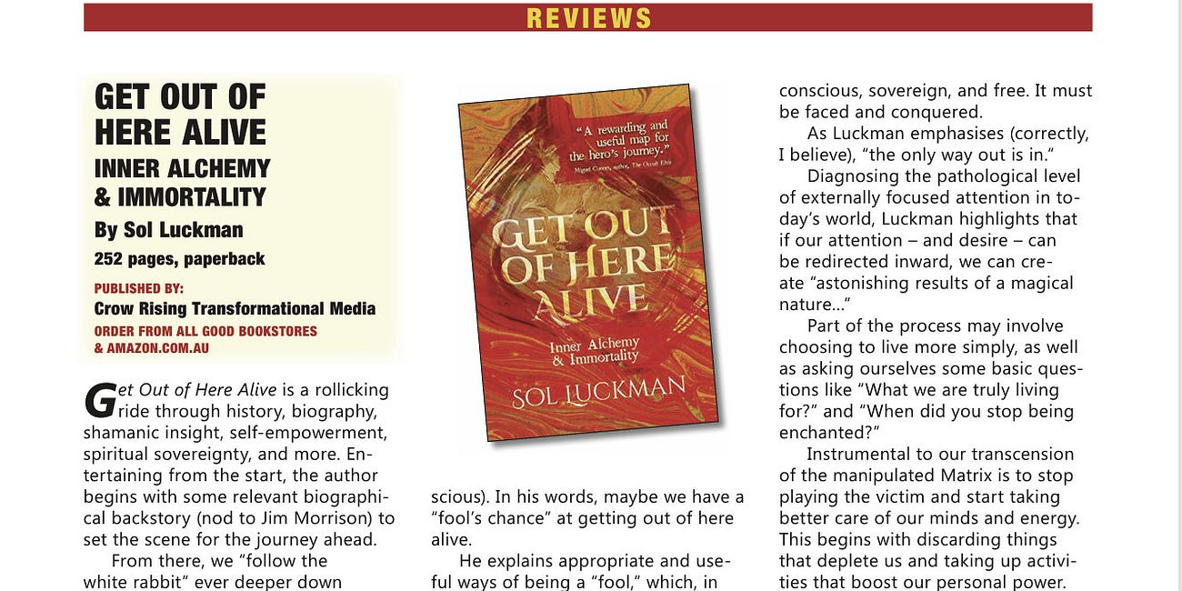 🎧 Now Available Wherever Transmutational Audiobooks Are Sold: GET OUT OF HERE ALIVE (Read by the Author)