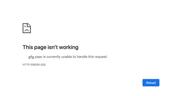 How to Fix a 500 Internal Server Error - GeeksforGeeks