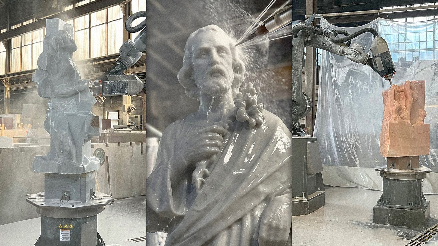 AI robots can already carve stone statues. Entire buildings are next
