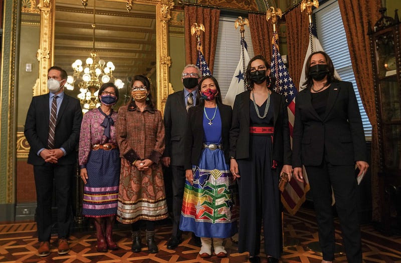 Secretary Haaland and others are sworn in. Secretary Haaland and others are sworn in.