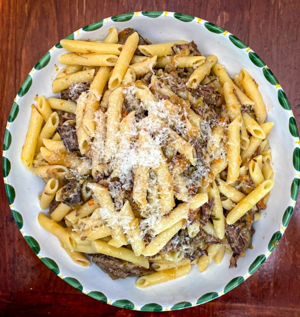 This image has an empty alt attribute; its file name is Pasta-alla-Genovese-2-971x1024.jpeg