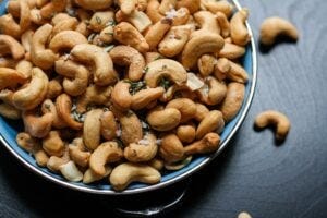 a bowl of cashews