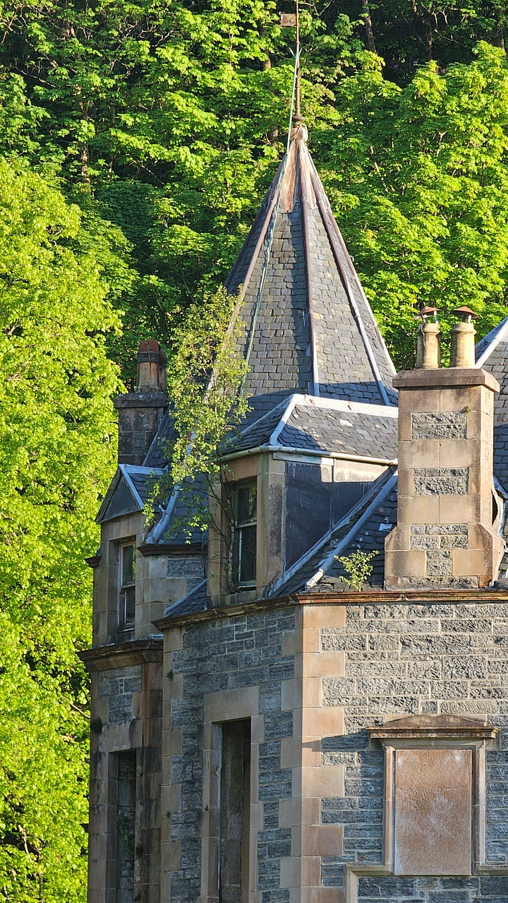 The abandoned house at Inverailort in Scotland