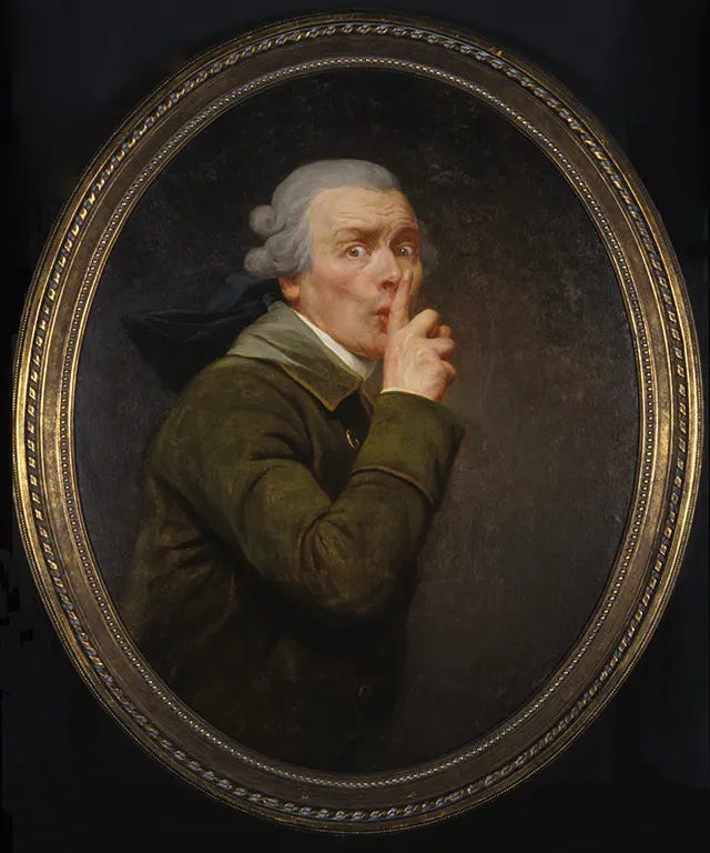 An intriguing 1791 etching by Joseph Ducreux, likely a self-portrait, showcasing his unique blend of artistry and wit. An intriguing 1791 etching by Joseph Ducreux, likely a self-portrait, showcasing his unique blend of artistry and wit.