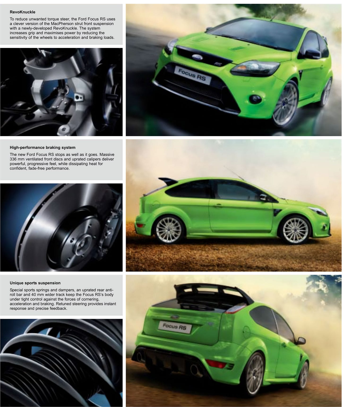 Ford Focus RS 2008 Brochure revoknuckle brakes