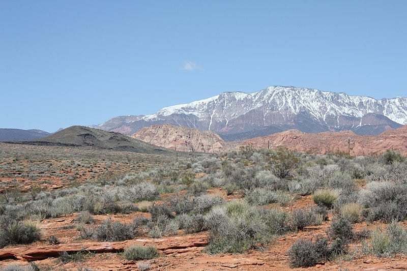 File:Pine Valley Mountain (laccolith) and a small cinder cone. Near the boundary of the Navajo Sandstone (Jn) and Kayenta (Jk) Formation (both Jurassic) - panoramio.jpg File:Pine Valley Mountain (laccolith) and a small cinder cone. Near the boundary of the Navajo Sandstone (Jn) and Kayenta (Jk) Formation (both Jurassic) - panoramio.jpg