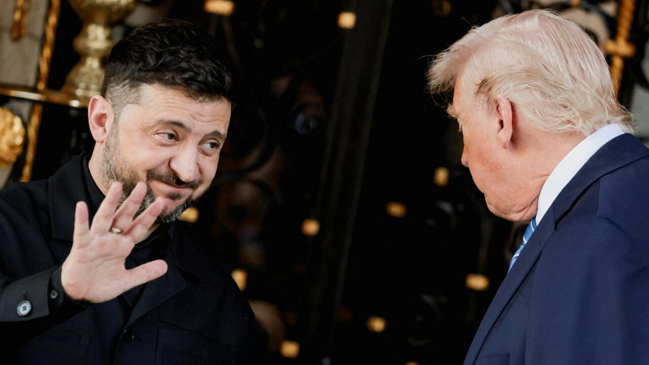 Trump hails 'terrific' meeting with Zelensky on peace talks at Mar-a-Lago -  France 24