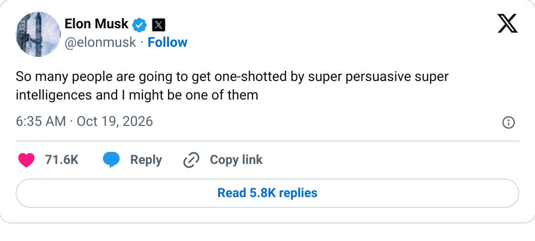 Post by @elonmusk