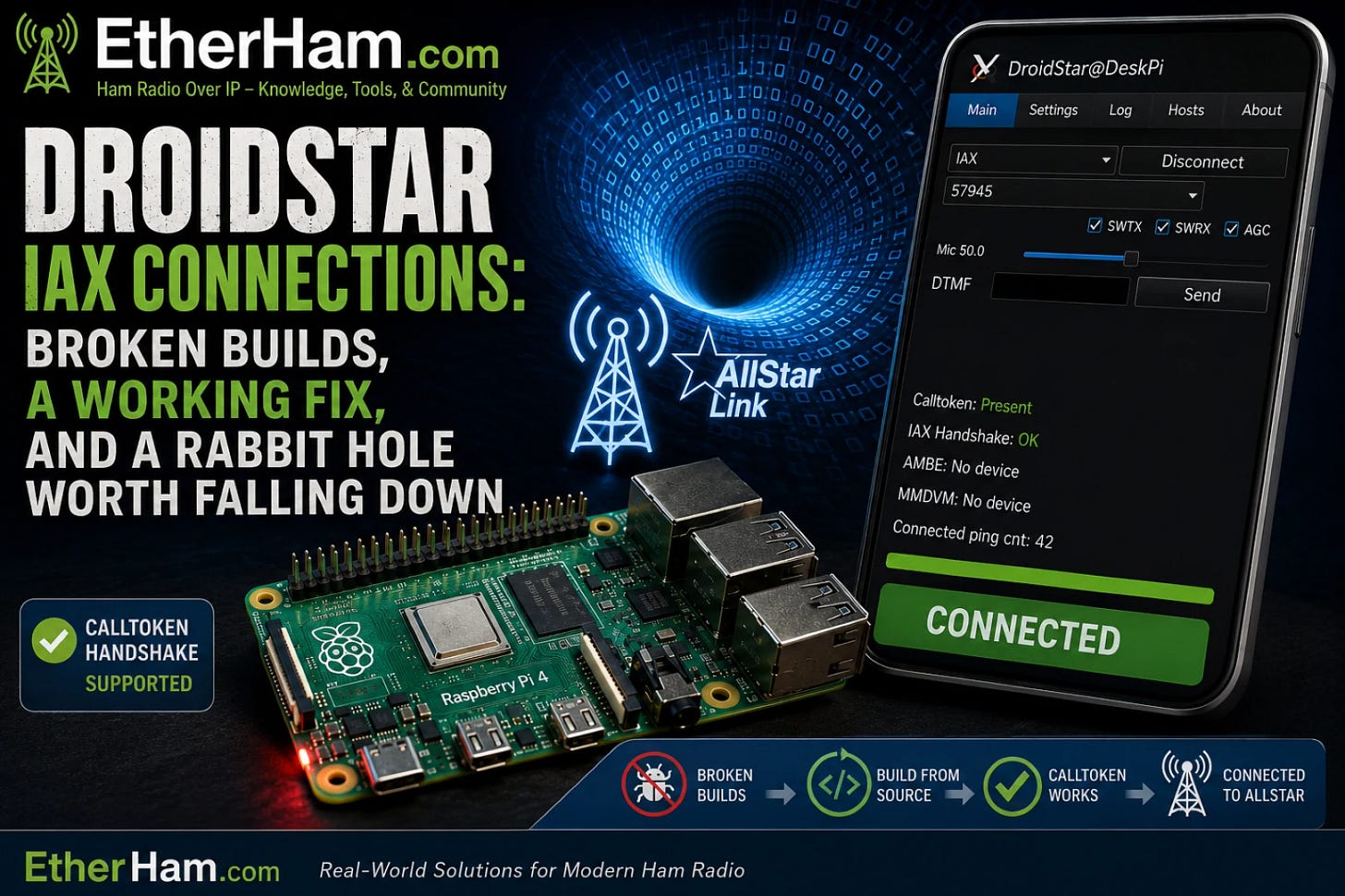 DroidStar IAX connections