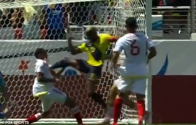 Ex-Premier League star sent off for KICKING opponent in face 20 minutes  into Copa America opener - before his country goes on to lose first game |  Daily Mail Online