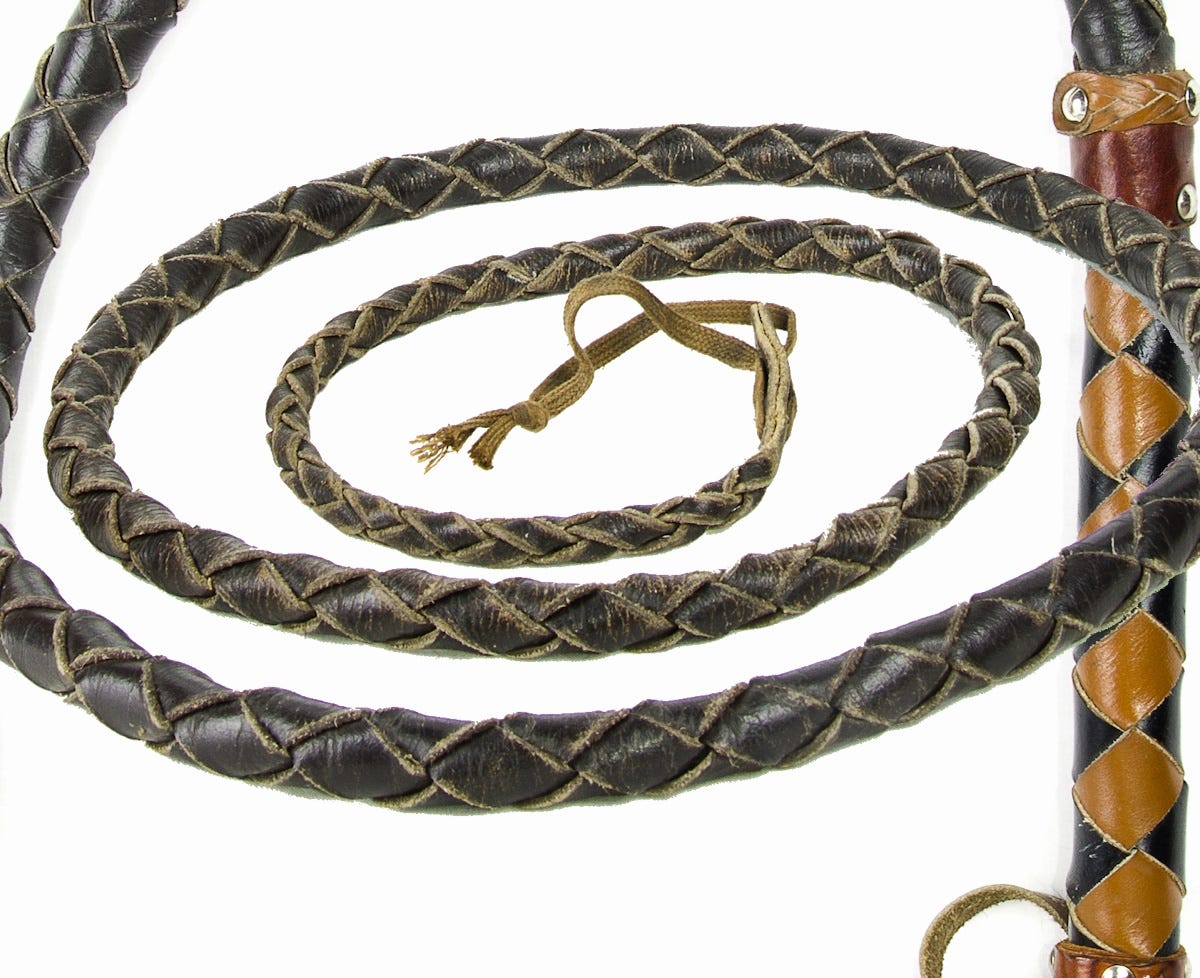Leather bullwhip
