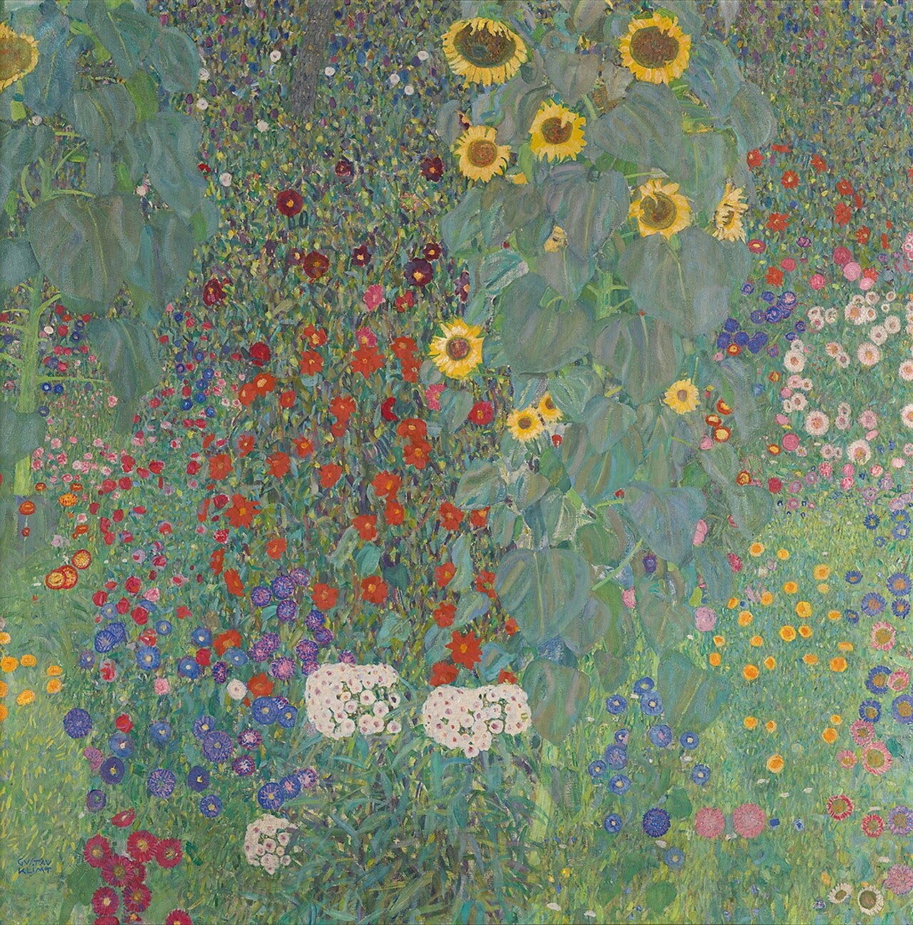 Gustav Klimt, Farm Garden with Sunflowers, 1907 Gustav Klimt, Farm Garden with Sunflowers, 1907